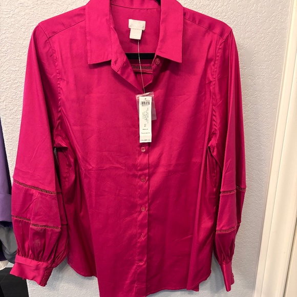 Chico's Puff Sleeve Blouse - Picture 3 of 3